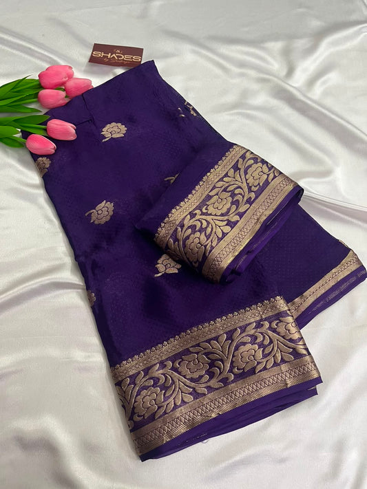 Purple Rose - Viscose Crepe Silk