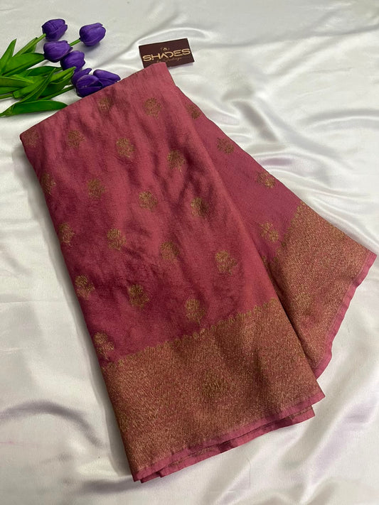 Rosy Charm - Premium Banarasi Georgette
