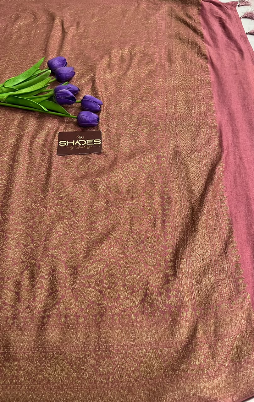Rosy Charm - Premium Banarasi Georgette