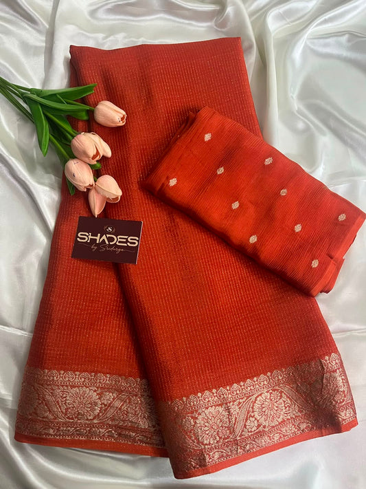 RUBY - Pure Viscose Chinnon Lurex Saree