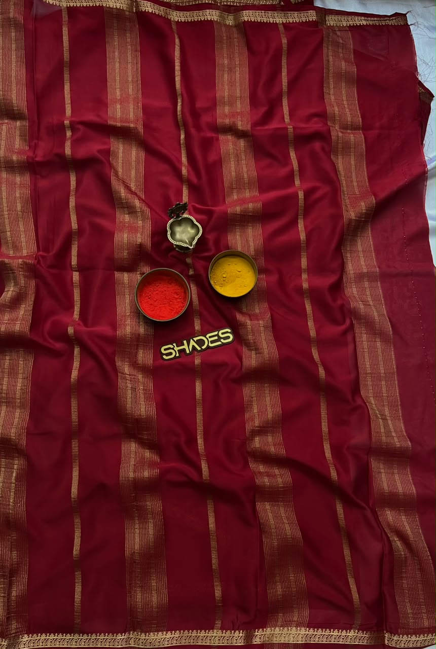 AARADHYA (border 2) - Viscose Crepe Saree (Copy)