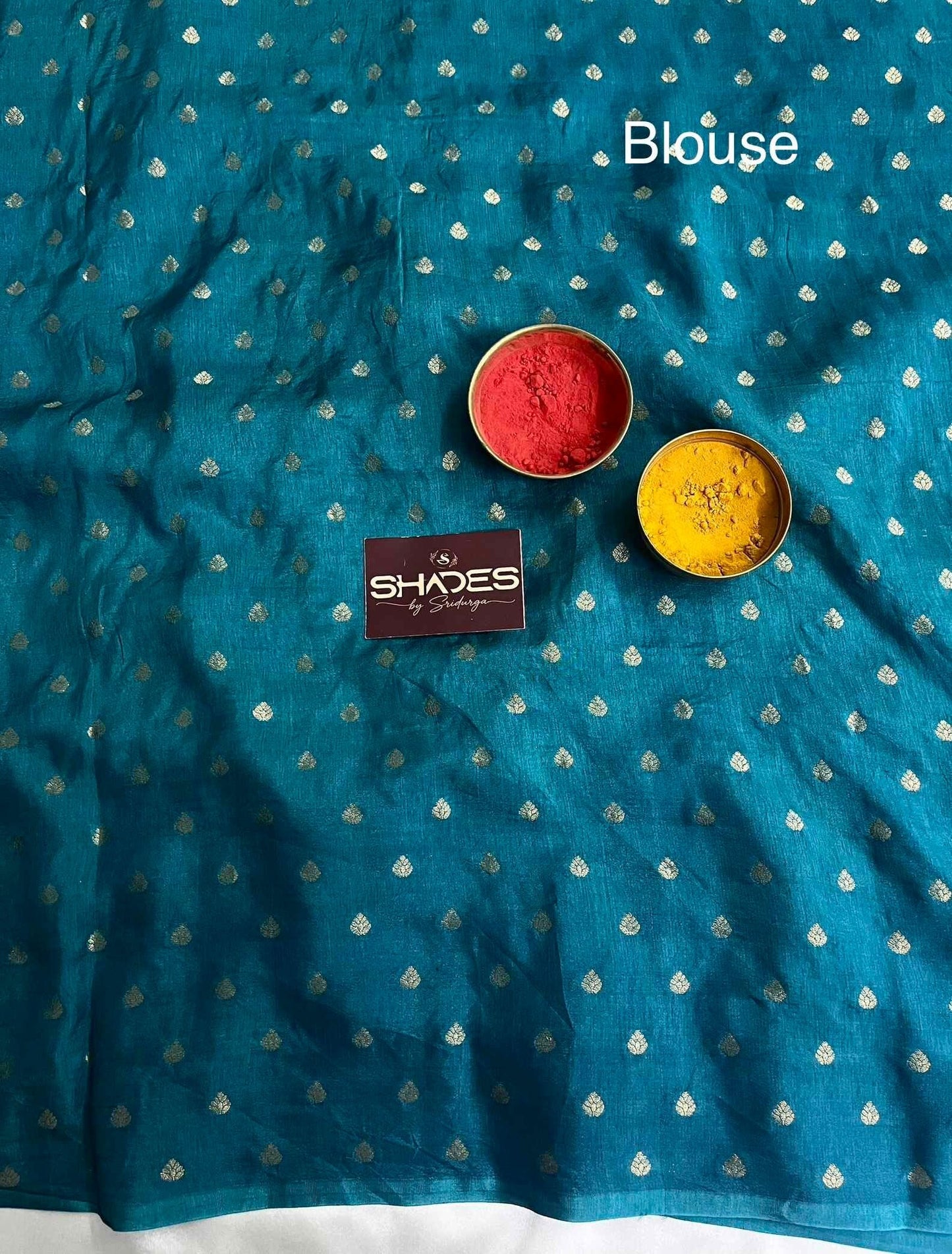Kasavu - Soft Silk Saree (Peacock Blue) image 5