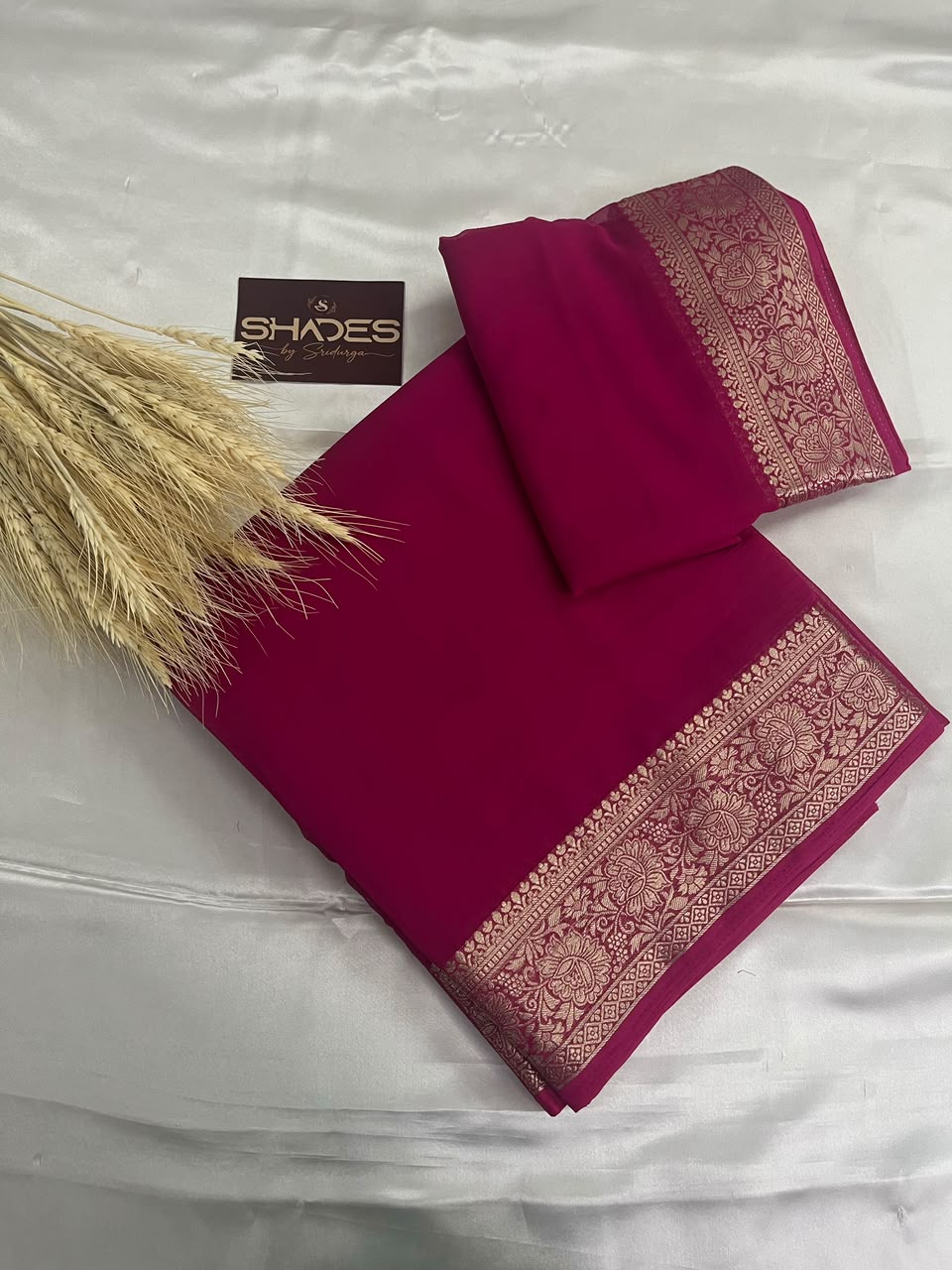 Kiara - Chiffon Saree with Banarasi Borders