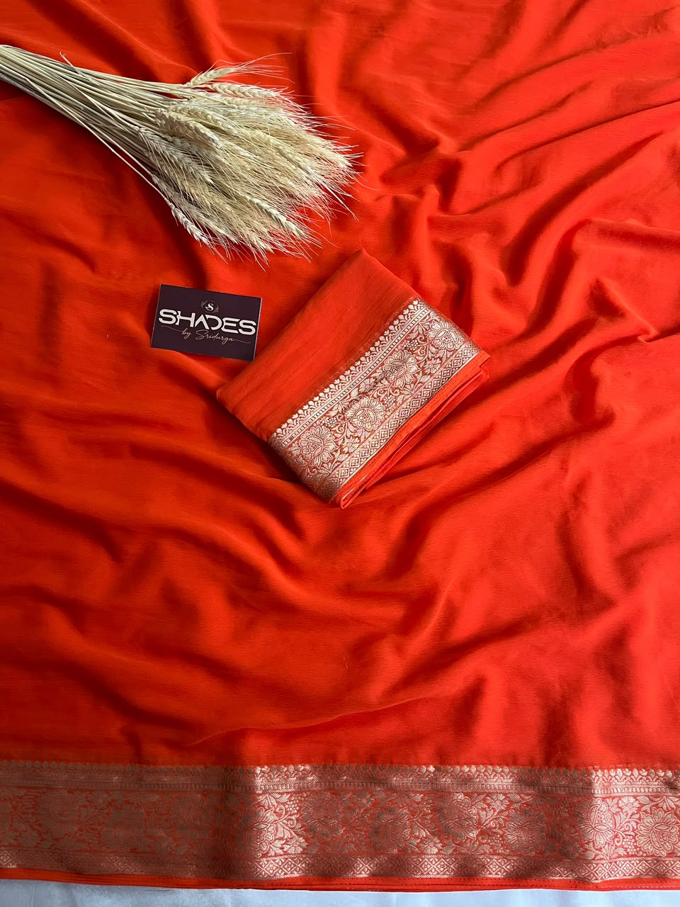 Kiara - Chiffon Saree with Banarasi Borders