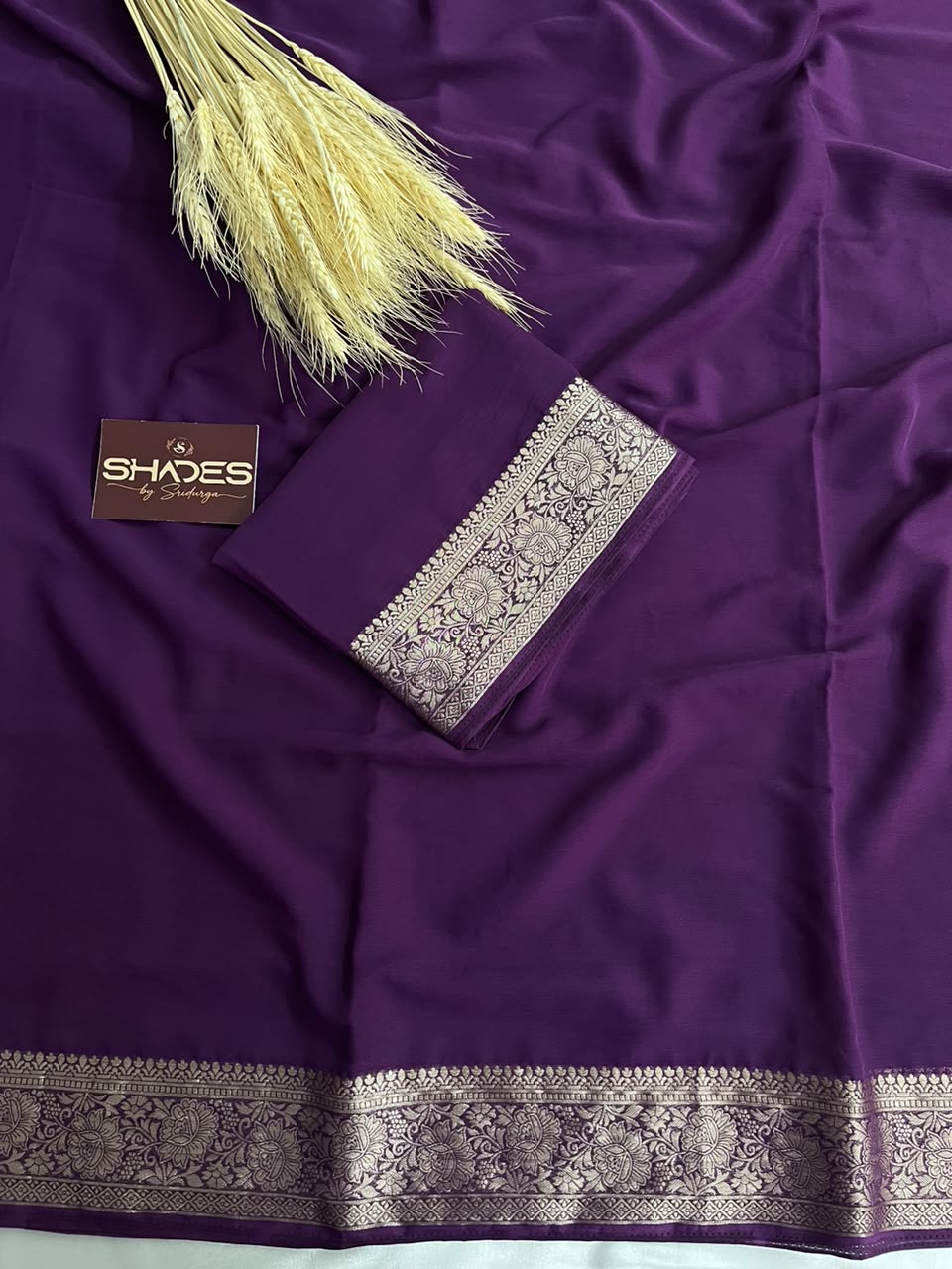 Kiara - Chiffon Saree with Banarasi Borders