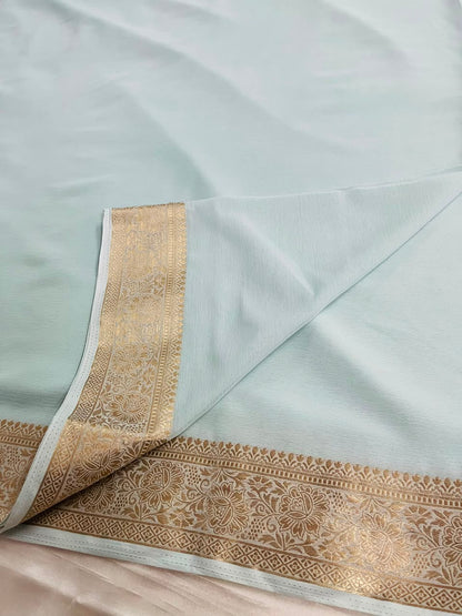 Kiara - Chiffon Saree with Banarasi Borders