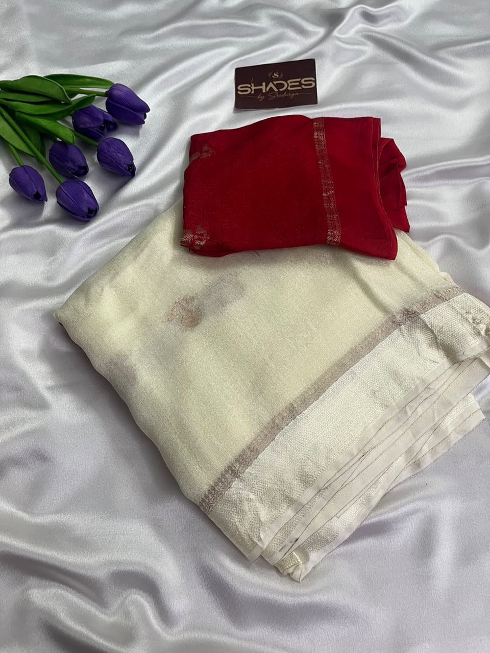 Dahlia (Double Color)- Khadi Soft Silk Saree