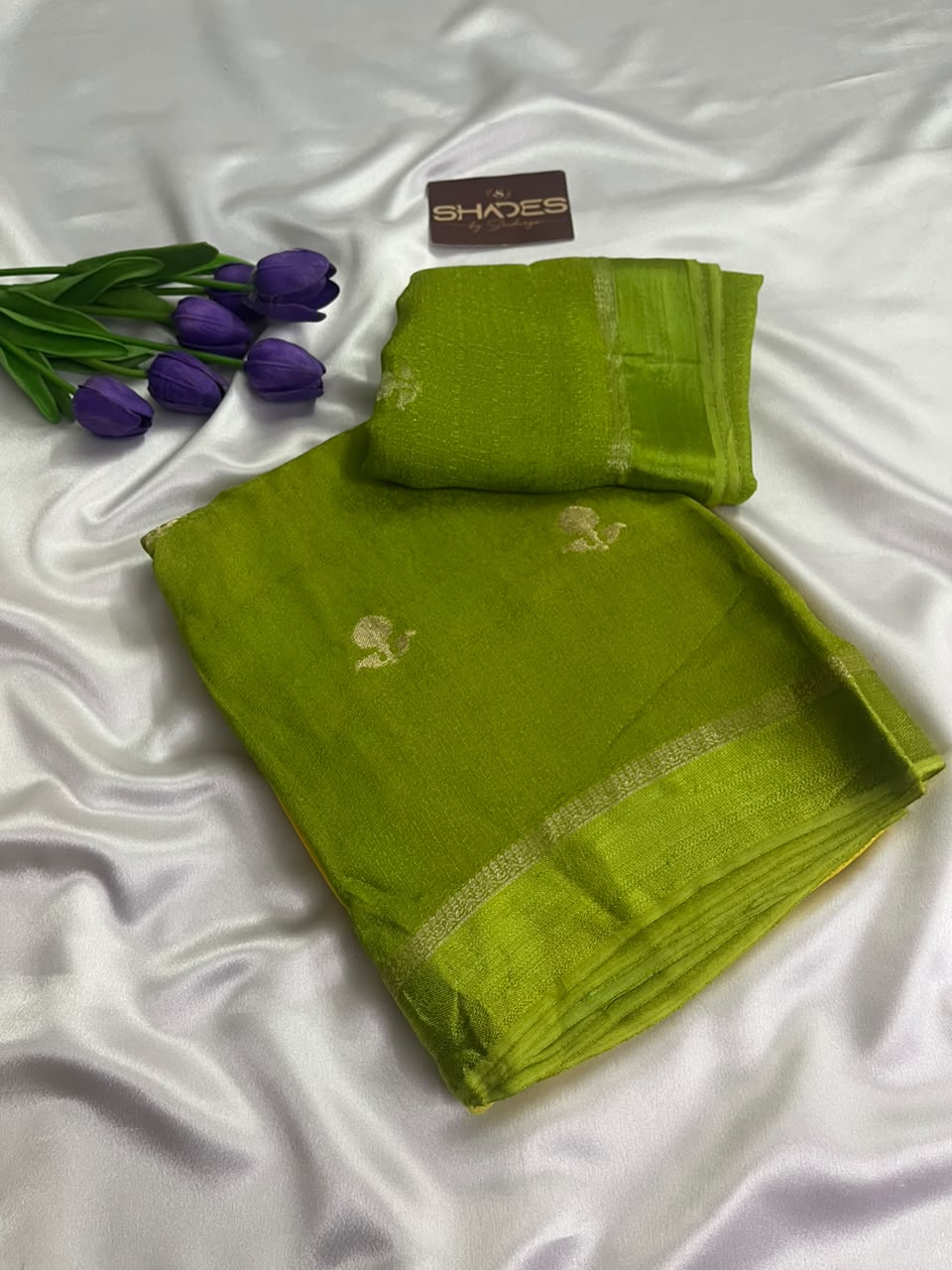 Dahlia (Double Color)- Khadi Soft Silk Saree