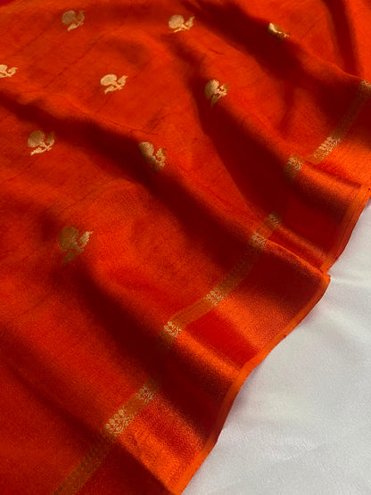 Dahlia (Double Color)- Khadi Soft Silk Saree