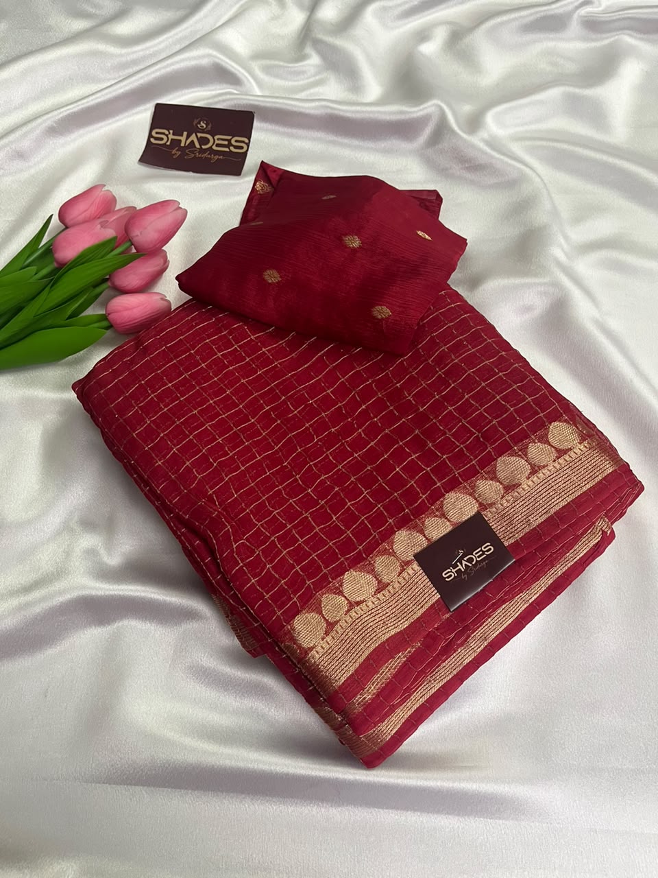 Tulasi - Pure Viscose Georgette Checks