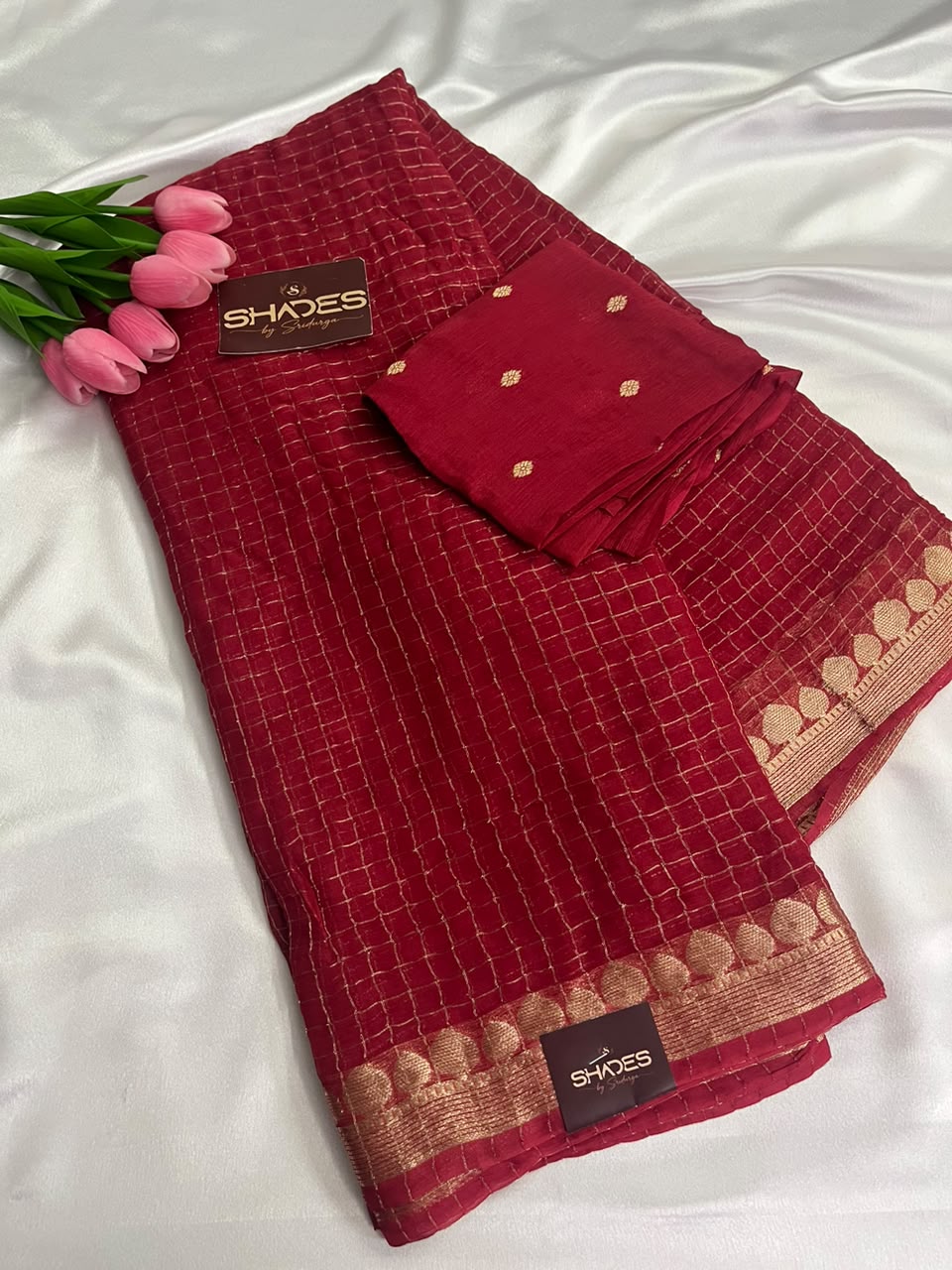 Tulasi - Pure Viscose Georgette Checks