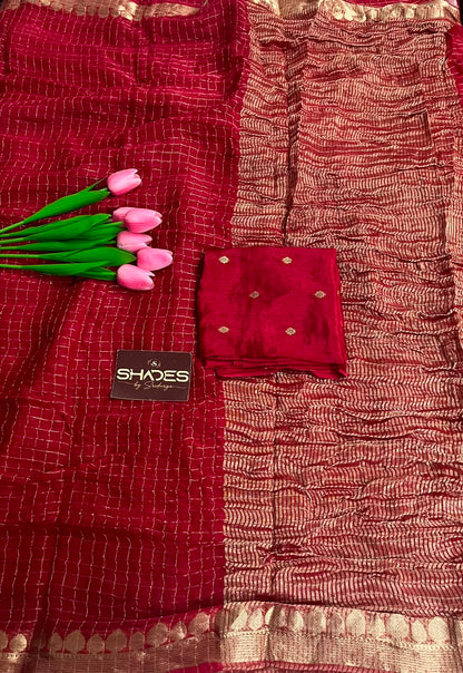 Tulasi - Pure Viscose Georgette Checks