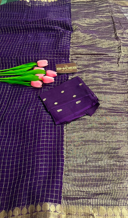 Tulasi - Pure Viscose Georgette Checks