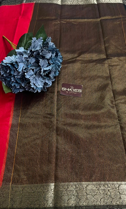 Dhrithi (contrast) - Jute Soft Silk Sarees