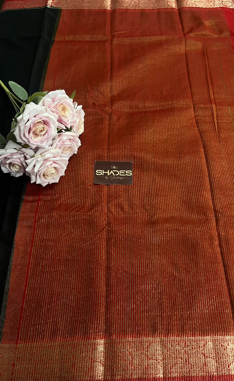 Dhrithi (contrast) - Jute Soft Silk Sarees