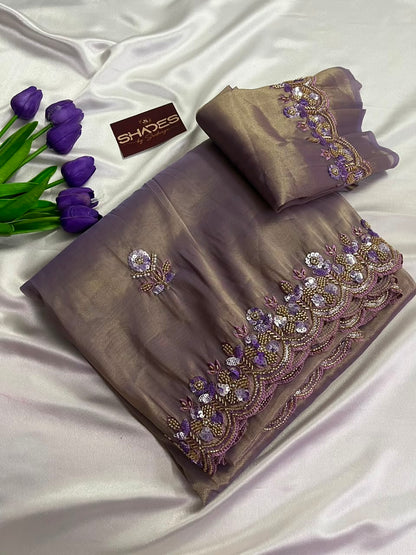 Lilac - Premium Party Wear Saree