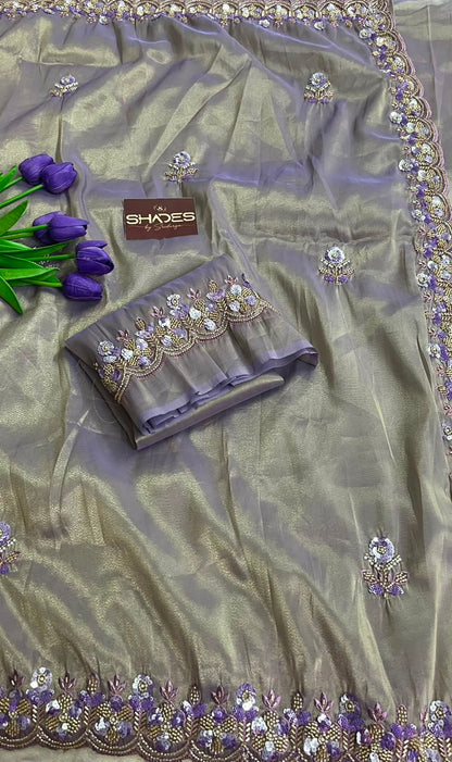 Lilac - Premium Party Wear Saree