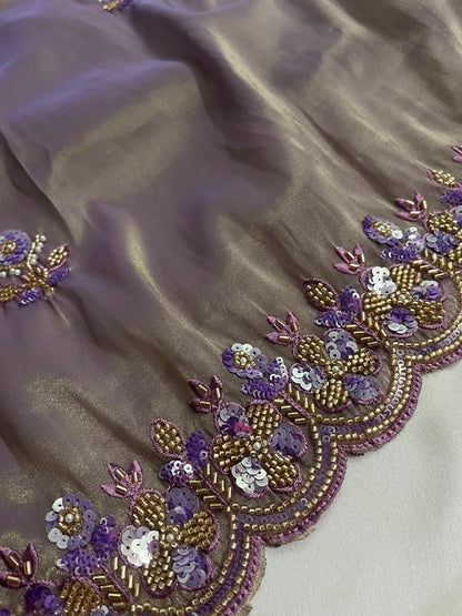 Lilac - Premium Party Wear Saree
