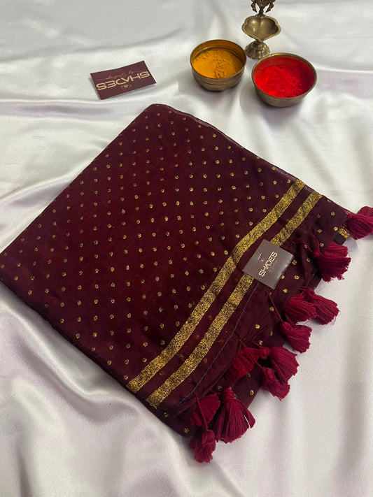 Tanvika - Pure 120 Count Mul Cotton Saree