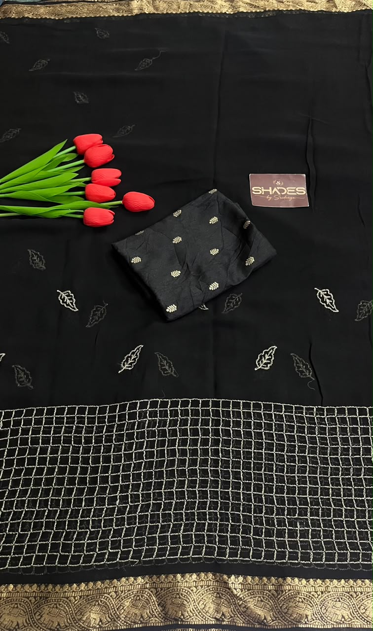 Anvika - Premium Viscose Georgette Saree