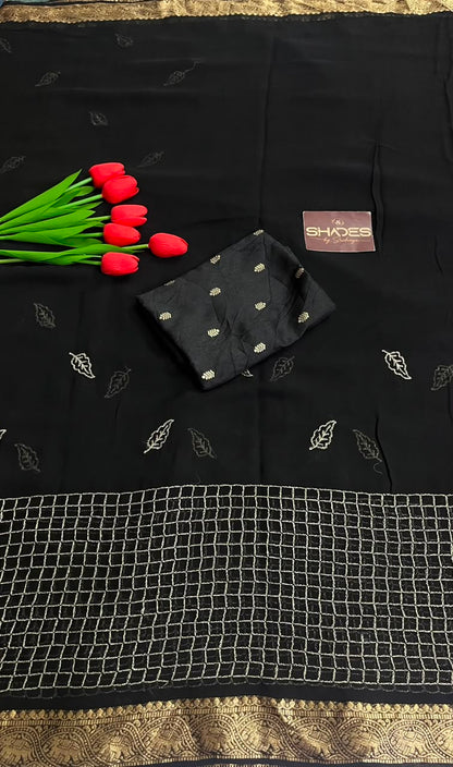 Anvika - Premium Viscose Georgette Saree