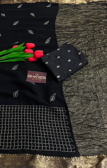 Anvika - Premium Viscose Georgette Saree