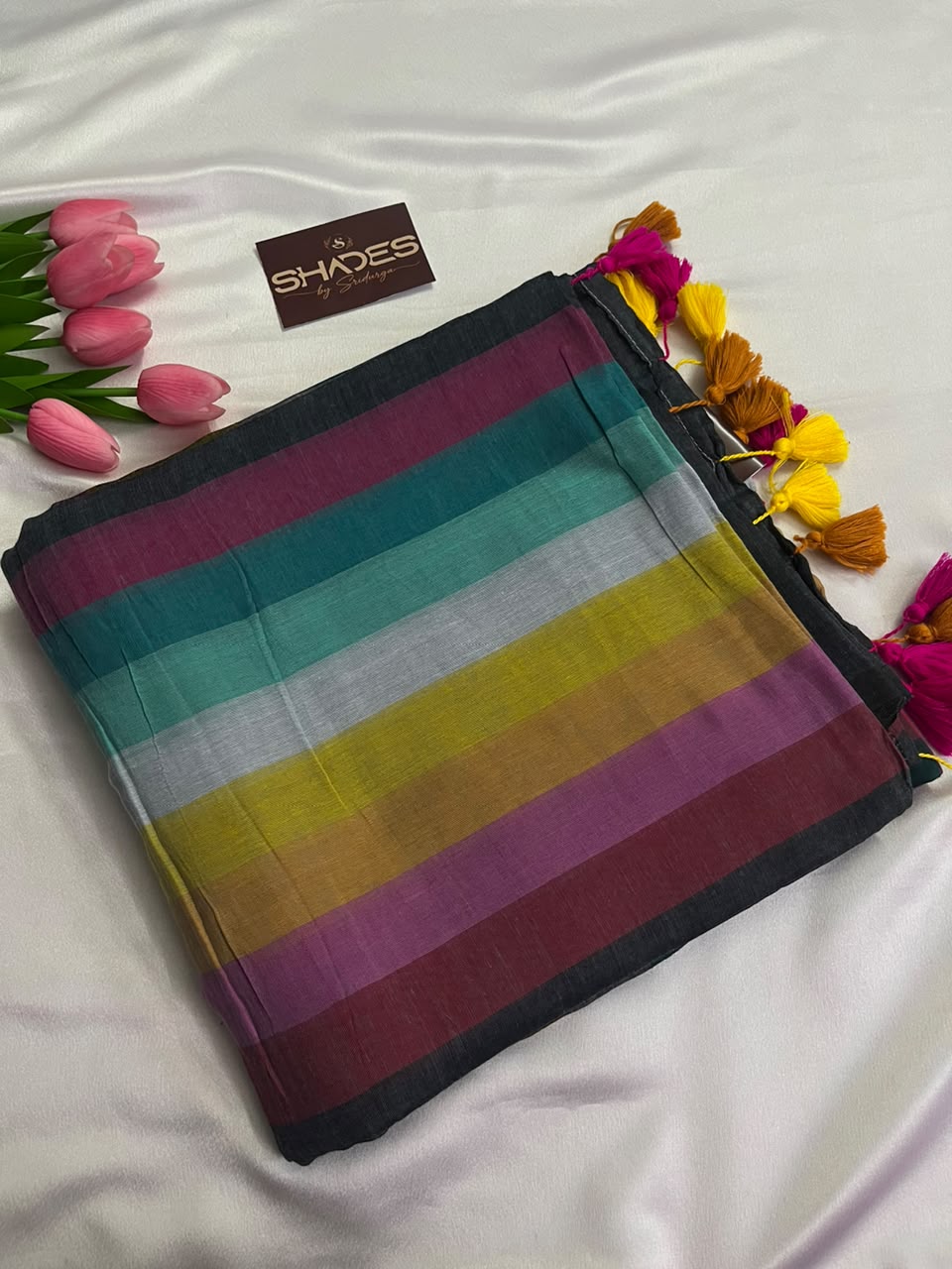 Rainbow - Pure 120 Count Mul Cotton Saree