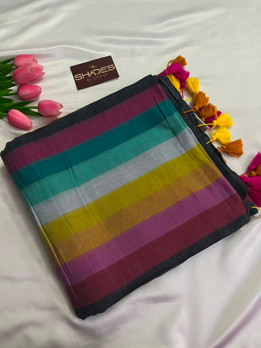 Rainbow - Pure 120 Count Mul Cotton Saree