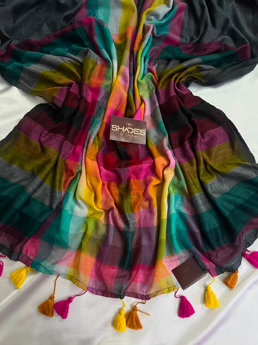 Rainbow - Pure 120 Count Mul Cotton Saree