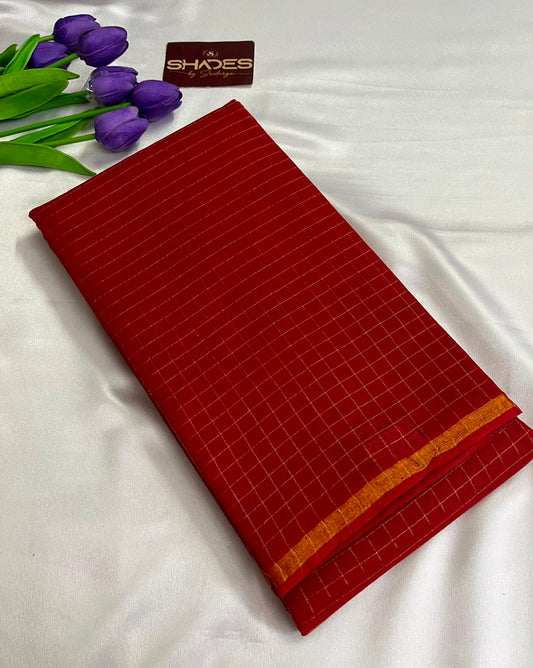 Mallika - Sungidi Cotton Check Saree