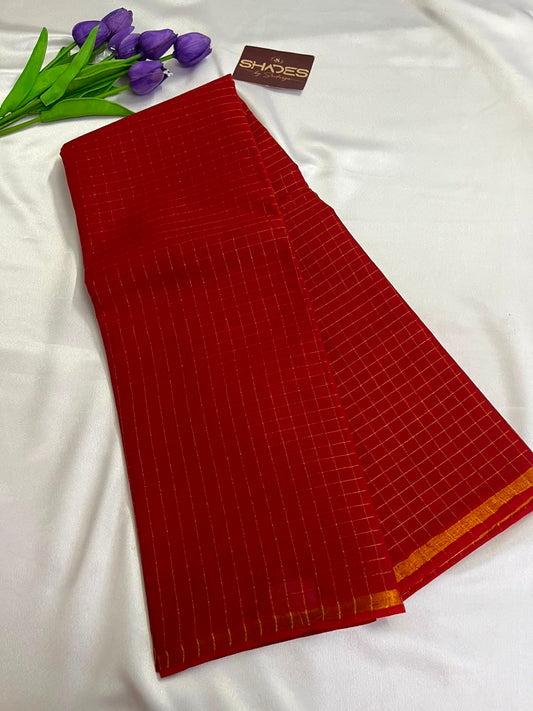 Mallika - Sungidi Cotton Check Saree