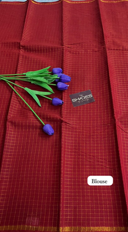 Mallika - Sungidi Cotton Check Saree