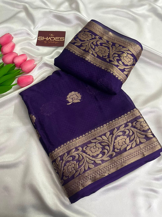 Purple Rose - Viscose Crepe Silk