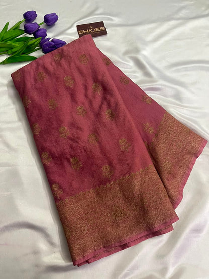 Rosy Charm - Premium Banarasi Georgette