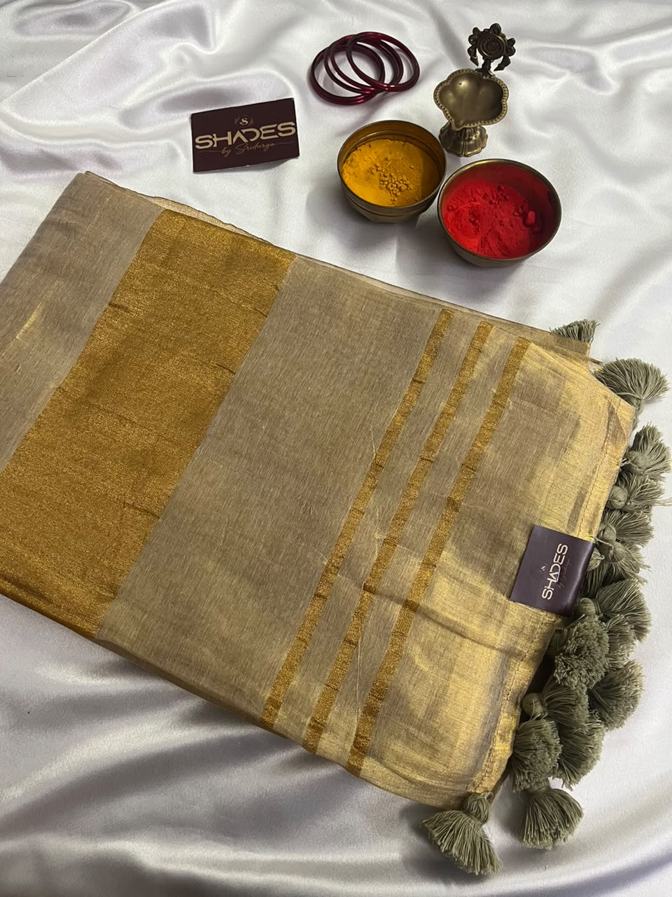 Golden Tissue Saree