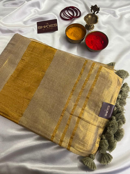 Golden Tissue Saree