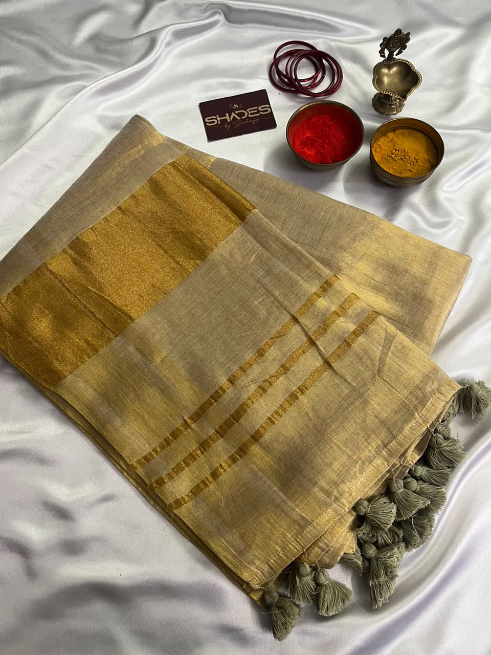 Golden Tissue Saree
