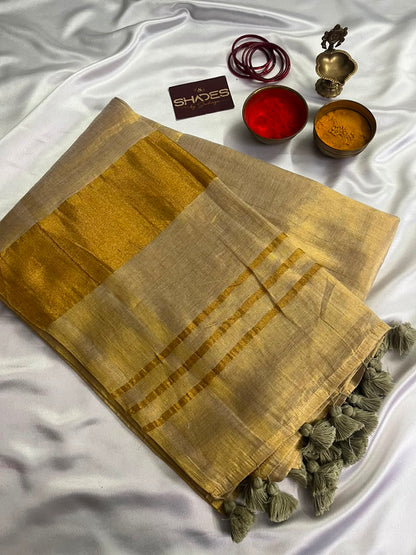 Golden Tissue Saree