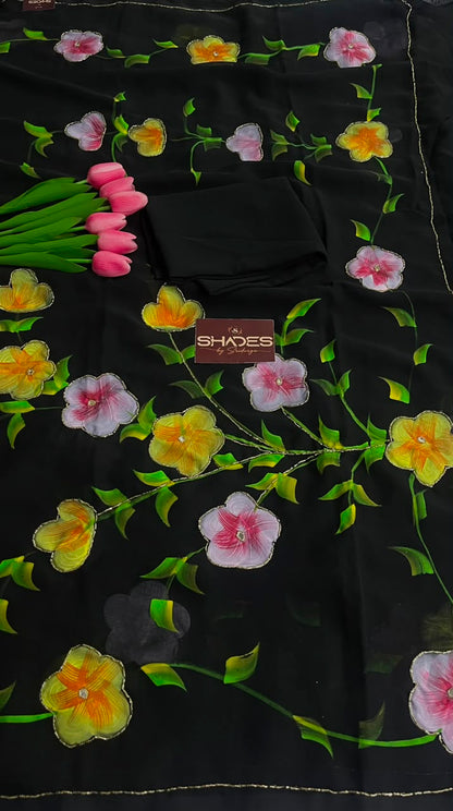 Nitya - Chiffon Saree