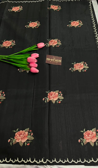 Rosella - Semi Jute Saree