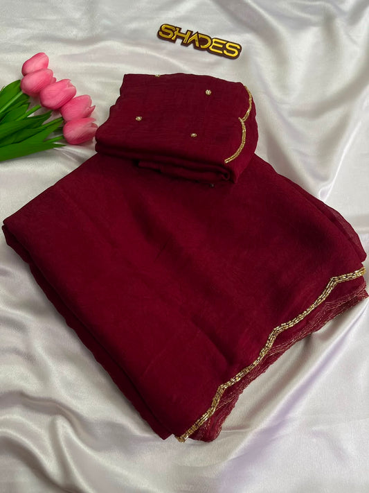 Rima - Crushed Soft Organza Saree