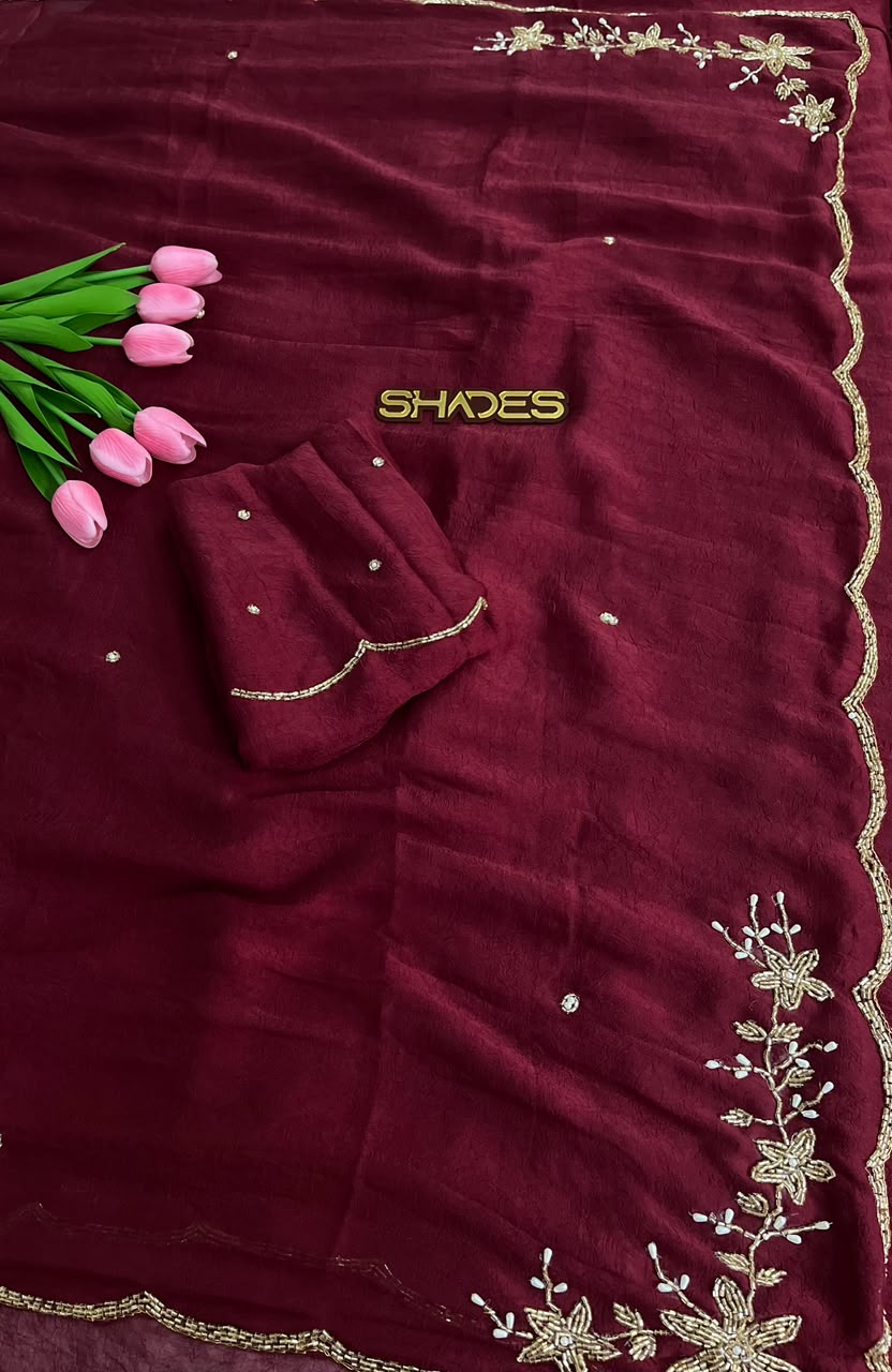 Rima - Crushed Soft Organza Saree