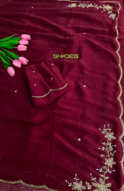 Rima - Crushed Soft Organza Saree
