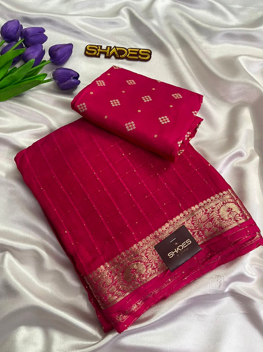 VEDIKA- Pure Viscose Georgette Sarees