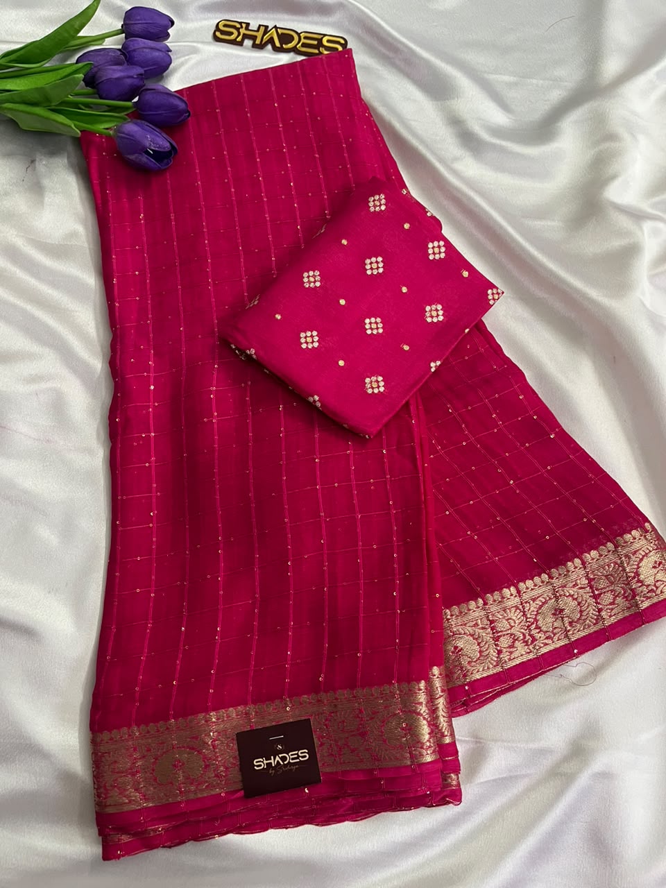 Vedika - Pure Viscose Georgette Sarees
