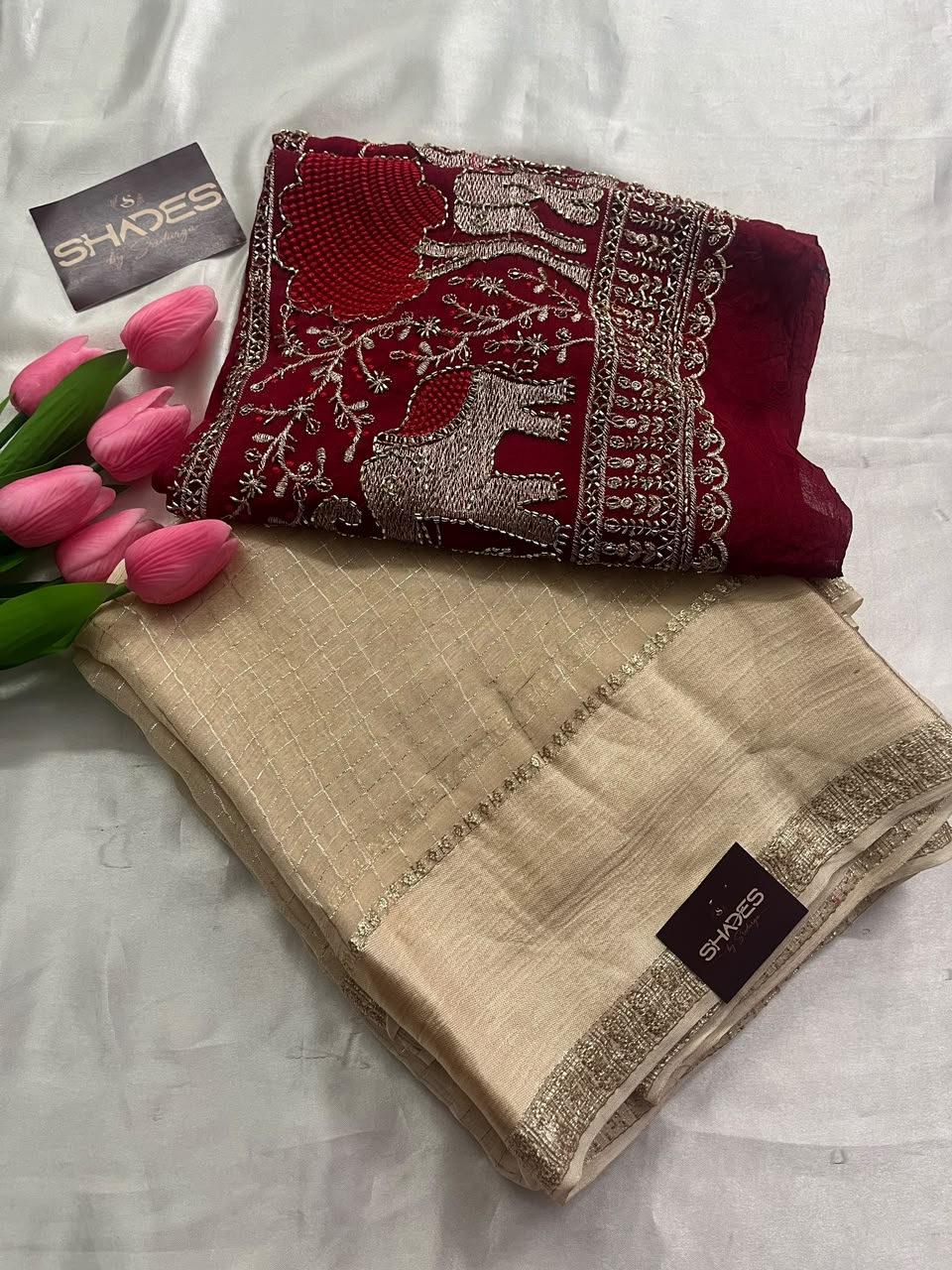 Tarini -  Viscose Georgette Saree (Prebooking Open, Dispatch After 1 week)