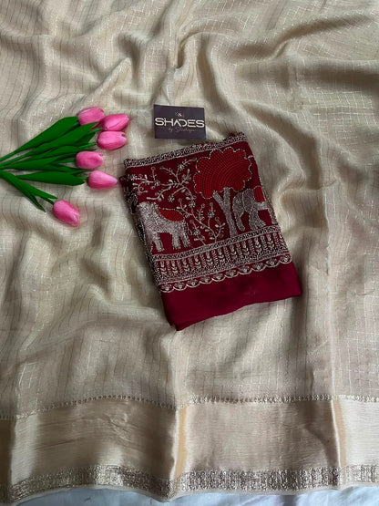 Tarini -  Viscose Georgette Saree (Prebooking Open, Dispatch After 1 week)