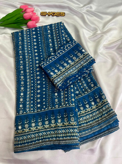 Naira - Viscose Georgette Saree