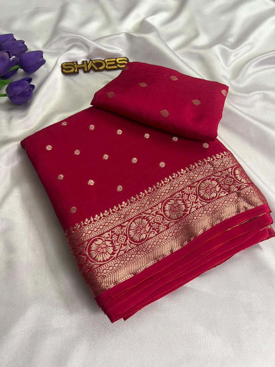 Royal Zari -  Pure Viscose Chinnon