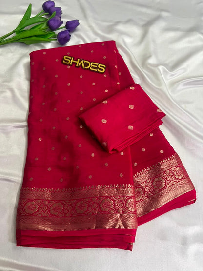 Royal Zari -  Pure Viscose Chinnon